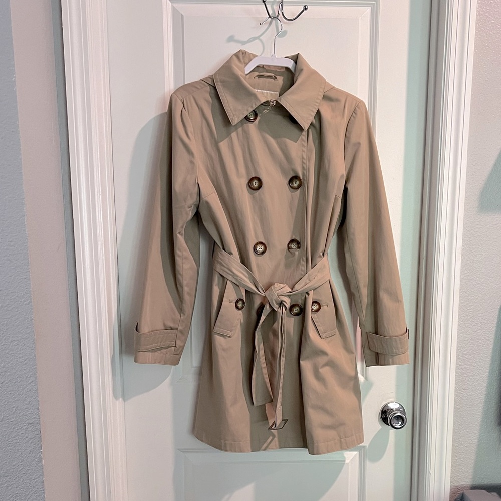 Michael Kors Double Breasted Water-resistant Trench Coat